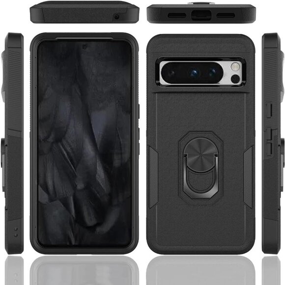 Google Pixel 8 Pro Case, Slim Lightweight 360° Rotatable Ring Holder Kickstand - Picture 6 of 6